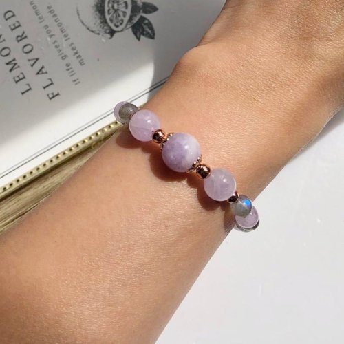 ムーンストーン アメジスト クリスタル ブレスレット 天然石 誕生日