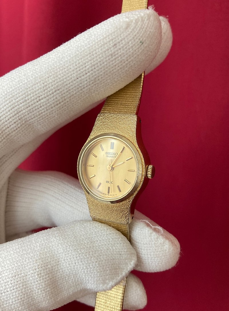 SEIKO Gold Classic SX Case Dial Original Handmade Strap Antique Watch