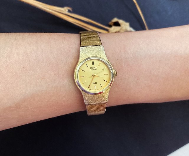 SEIKO Gold Classic SX Case Dial Original Handmade Strap Antique Watch -  Shop 1j-studio Women's Watches - Pinkoi