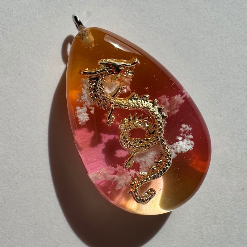 【Pinkoi 線下活動預購商品】雲霧樹脂金龍暮光2號推薦串飾 - 項鍊 - 樹脂 多色