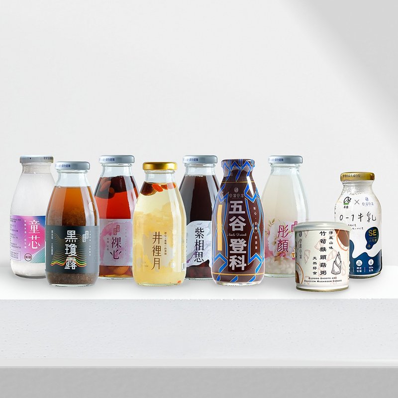 【谷溜谷溜】蔬食友善組(蛋奶素/純素)白木耳養生飲+即時粥+牛乳 - 養生/保健食品/飲品 - 新鮮食材 多色