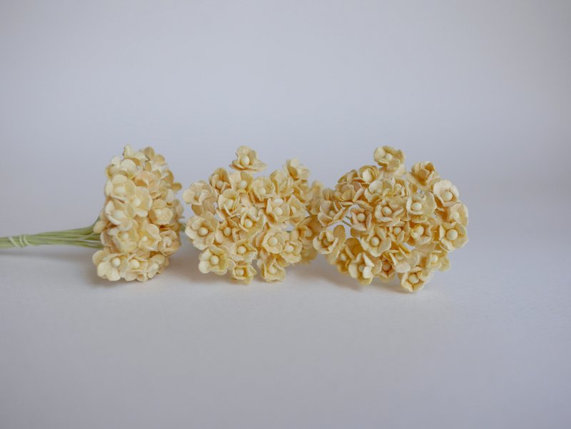paper flower, supplies, 100 pcs. Canadian anemone, size 0.8 cm., yellow color - 其他 - 紙 黃色