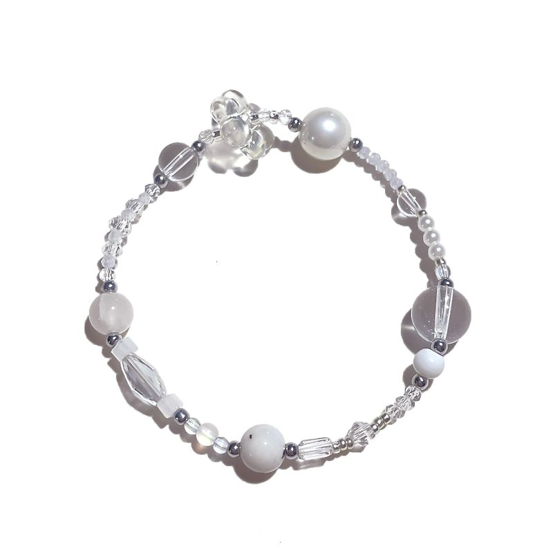 White Natural Stone Bracelet 018 - Bracelets - Gemstone White