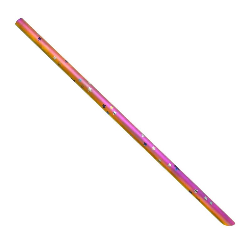 TiStraw Titanium Straw - Stars (8 mm) - Reusable Straws - Other Metals Multicolor