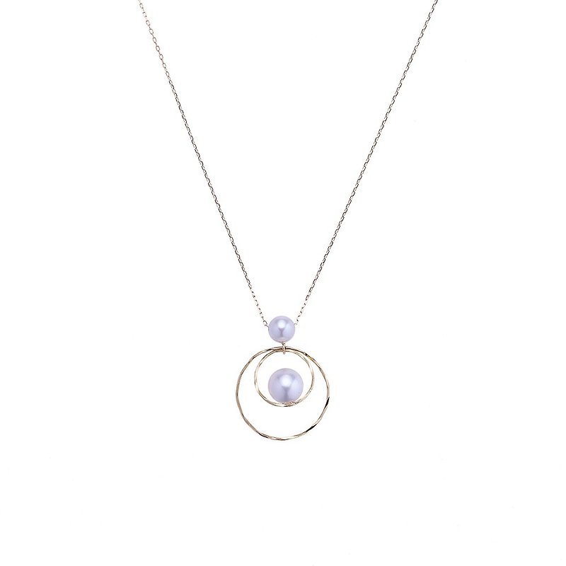 Japan Akoya Pearl Concentric Circle Necklace - Necklaces - Precious Metals 