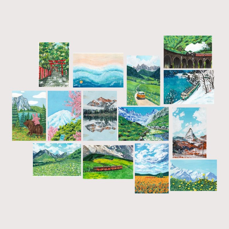 Gouache Postcard - Cards & Postcards - Paper Multicolor