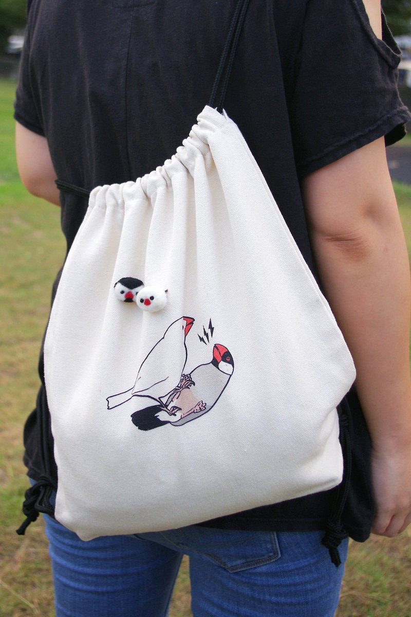 Java sparrow beam port backpack <Buncho Battle Entertainment> - Drawstring Bags - Other Materials Multicolor
