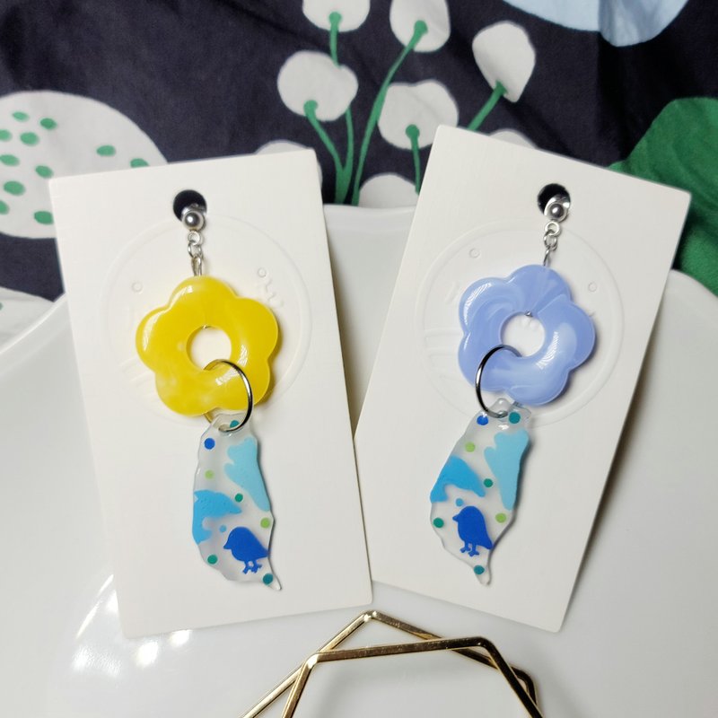 Taiwan, Formosa, Pattern Handmade Earrings - ต่างหู - สแตนเลส หลากหลายสี