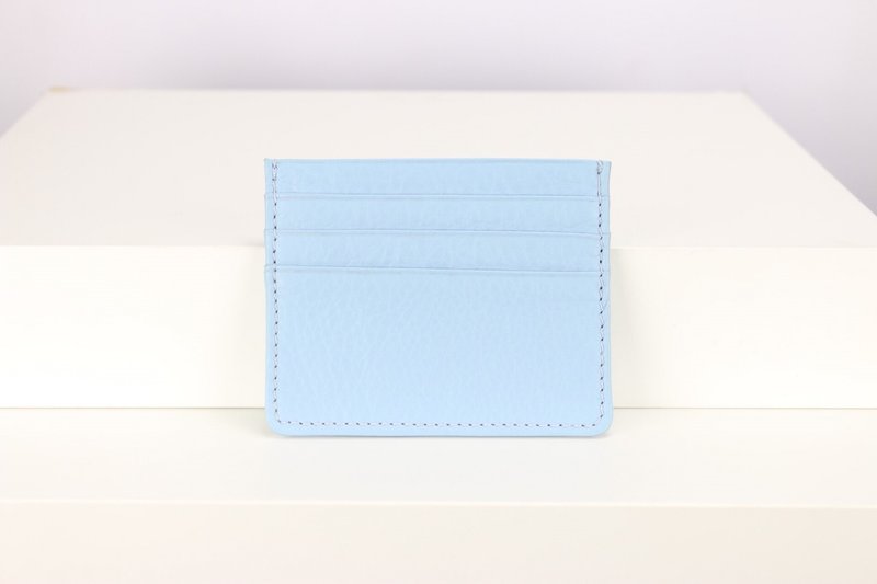 C006 Card Case Wallet - Sky blue - Genuine leather - Wallets - Genuine Leather Blue