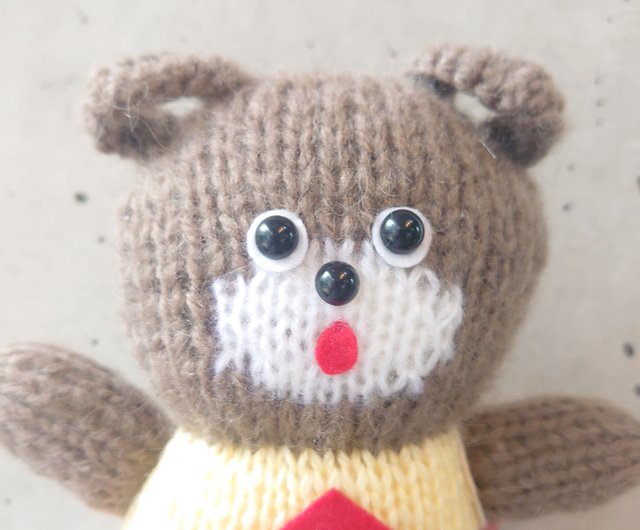 ぬいぐるみ あみぐるみ くまのチャーくん ハンドメイド 一点物