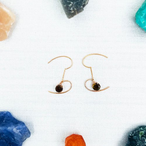 Hee jewelry合一輕珠寶 能量釋放系列 碧璽 玫瑰18K金耳環 輕珠寶飾品