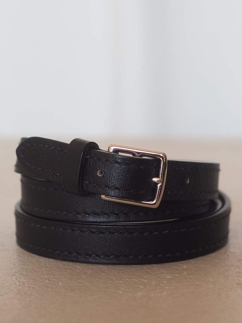 HERMES エスメス エトリヴィエール ブレスレット マルジェラ ブラック レザー シルバー ヴィンテージ - 手鍊/手環 - 真皮 黑色