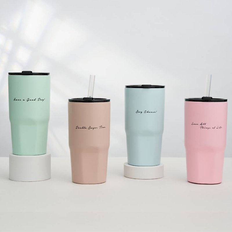 WOKY AURA Aile-Simple portable titanium ceramic freezer cup 900ML (4 colors optional) - กระบอกน้ำร้อน - สแตนเลส หลากหลายสี