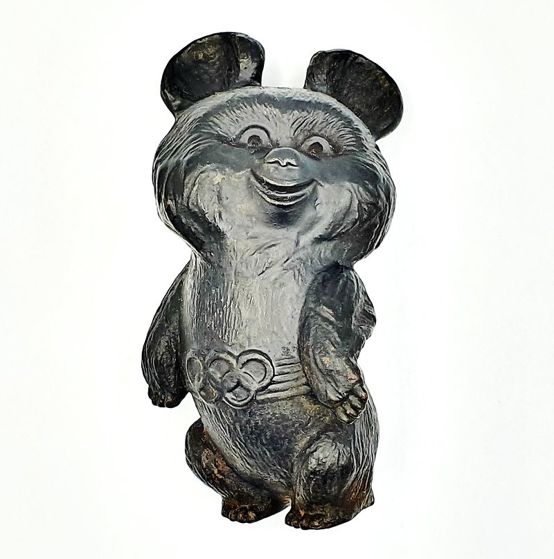 Bear MISHA mascot USSR Olympic Games Moscow 80 KASLI Iron Casting Figurine 1979