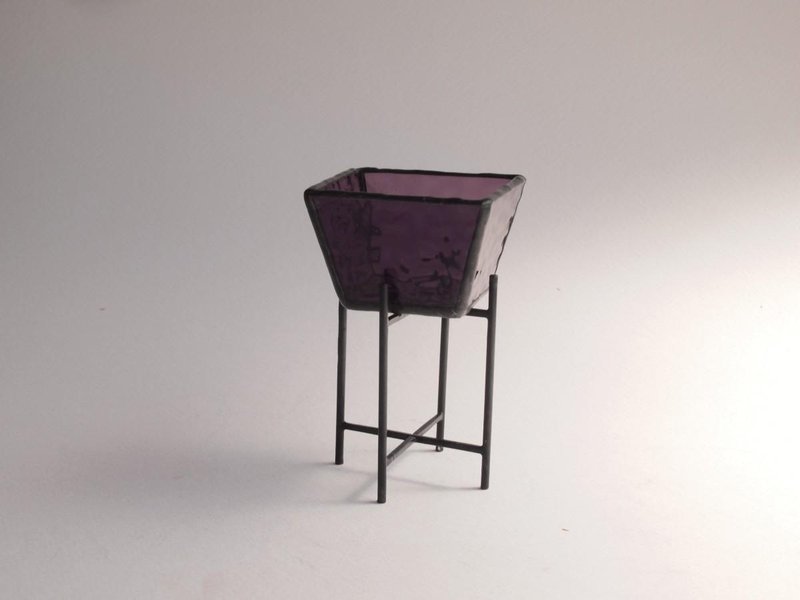 With terrarium stand (lavender) - ตกแต่งต้นไม้ - แก้ว สีแดง