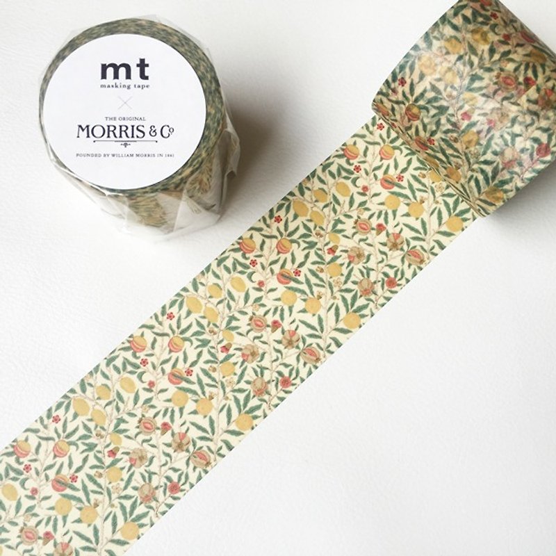 mt and paper tape x William Morris 【Fruit (MTWILL04)】 2016Summer - Washi Tape - Paper Multicolor