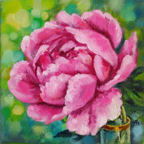 油絵 油彩 油彩画 絵画 絵【赤い牡丹】 油絵 油彩 油彩画 絵画 絵【赤い牡丹】 - メルカリ