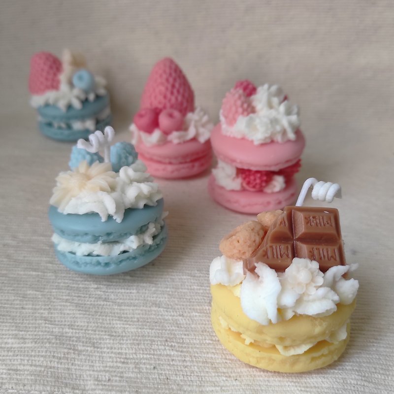 Wax Candles & Candle Holders Multicolor - 【Gifts】Pink Macaron Scented Candles (1 Box of 2 Pieces)