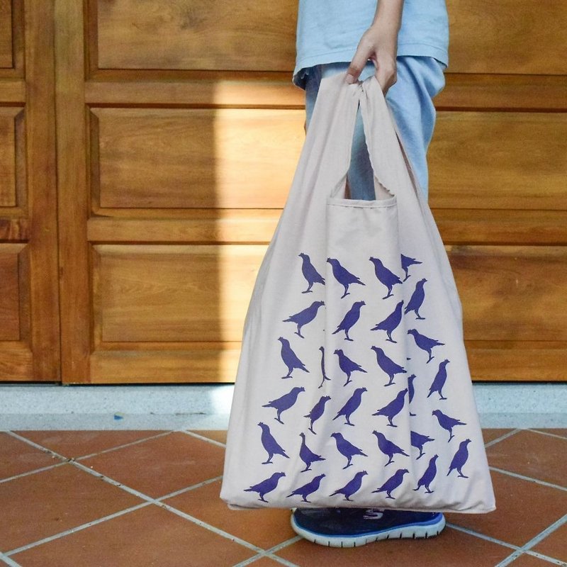 Market vest bag / Taiwan starling / skin purple - กระเป๋าถือ - ผ้าฝ้าย/ผ้าลินิน 