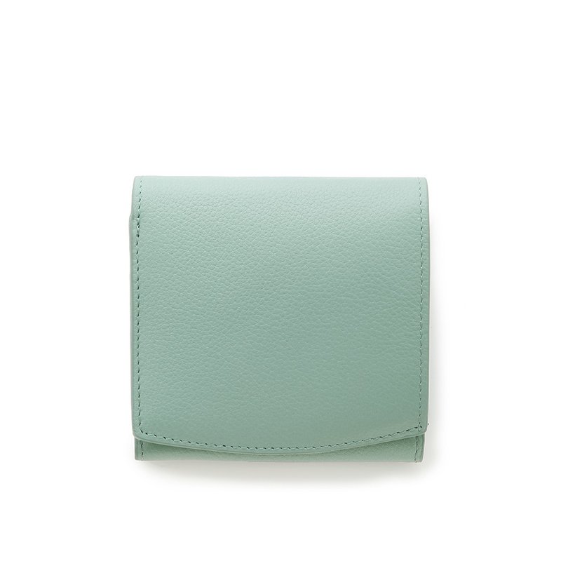 Arch short clip-mist green - Wallets - Genuine Leather Green