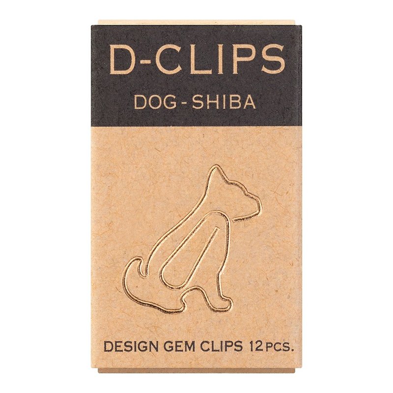 MIDORI Animal Paper Clip-Shiba Inu - Bookmarks - Stainless Steel Silver