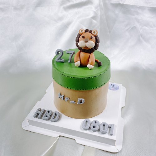GJ.cake 獅子座 生日蛋糕 造型 客製 卡通 翻糖 星座 4吋 面交