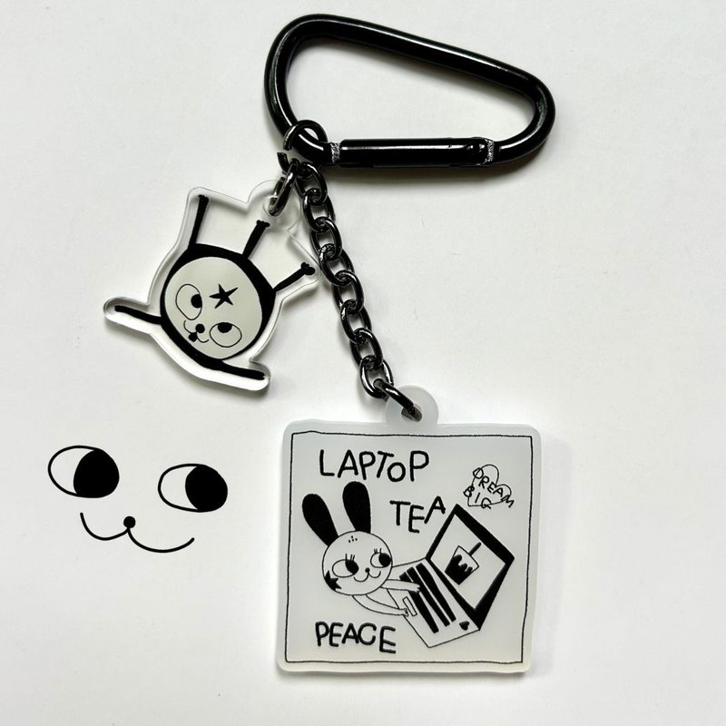 梦想要大 心要松 - 吊飾/掛飾 - 塑膠 白色