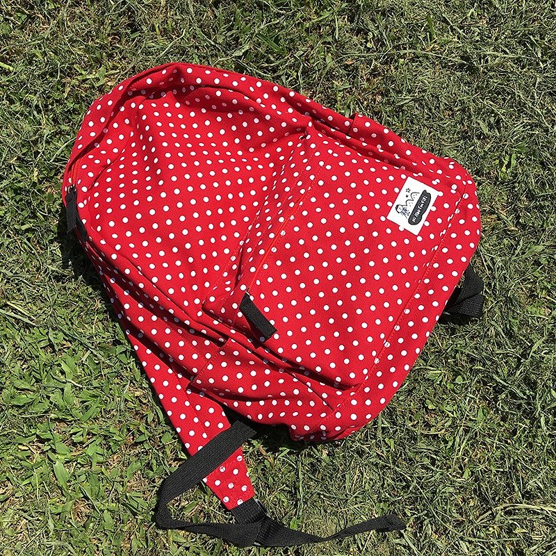 FIFI Let’s Travel Backpack (Red) - Backpacks - Cotton & Hemp Black