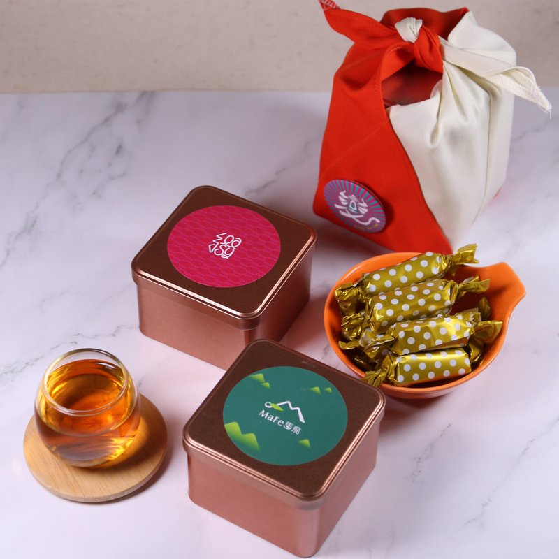 虎威茶香棗幸福  綴簡單╳馬飛茶葉  新年聯名禮盒 - 零食/點心 - 其他材質 咖啡色