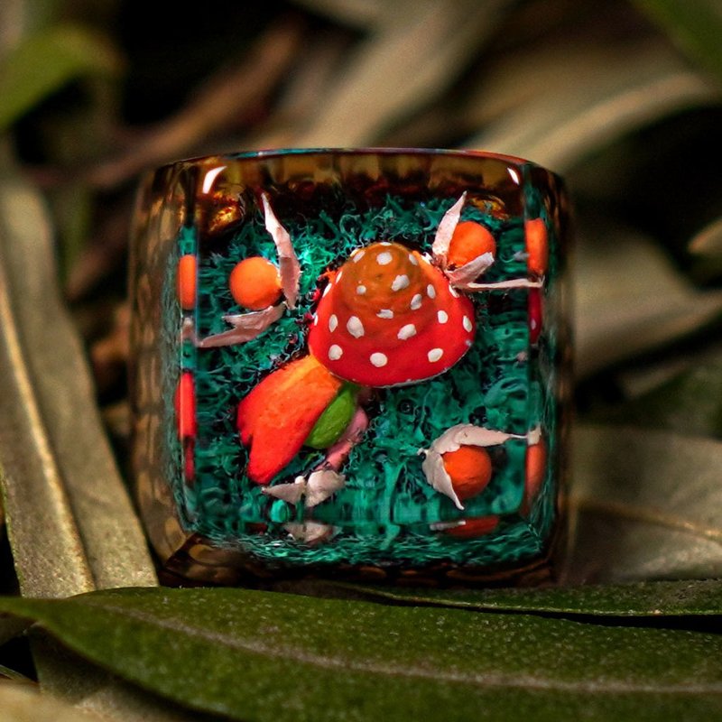 Fairy Dream, Artisan Keycaps, Resin cherry mx keycaps, Orange clear keycaps - 電腦配件 - 樹脂 橘色