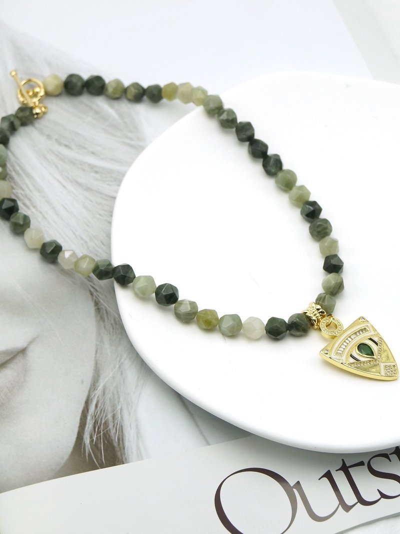 綠兔毛水晶項鍊 - 項鍊 - 水晶 綠色