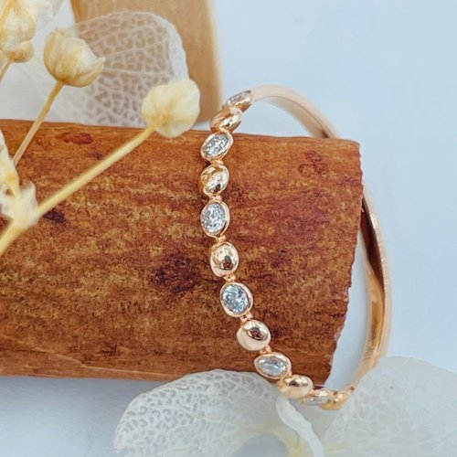 Hee jewelry合一輕珠寶 天然鑽石 18K金/750R 玫瑰金色 戒指 輕珠寶飾品 S213