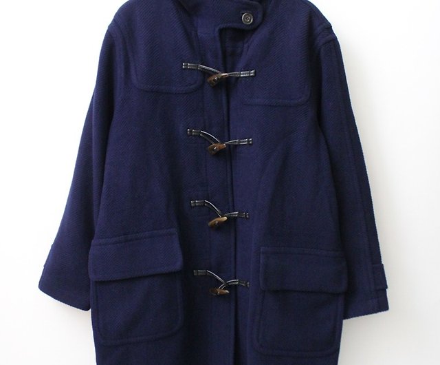 RE0119C405 Japanese red wine vintage loose horn button coat jacket