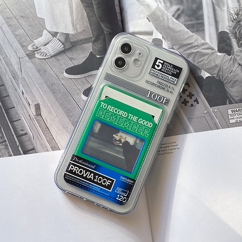卡套復古膠片 - 松石綠 - iPhone手機殼 - 手機殼/手機套 - 橡膠 白色