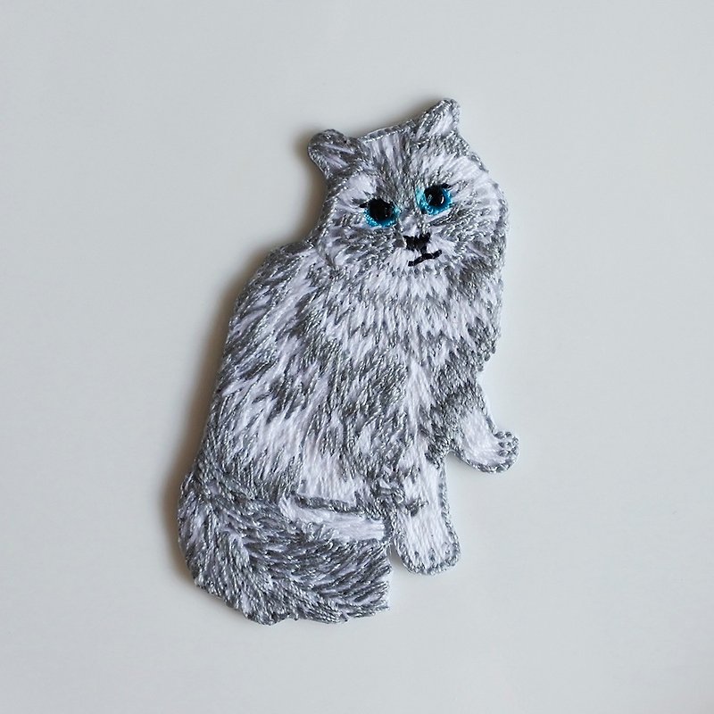 Cute cat electric embroidery piece-H (need ironing) - Other - Cotton & Hemp 