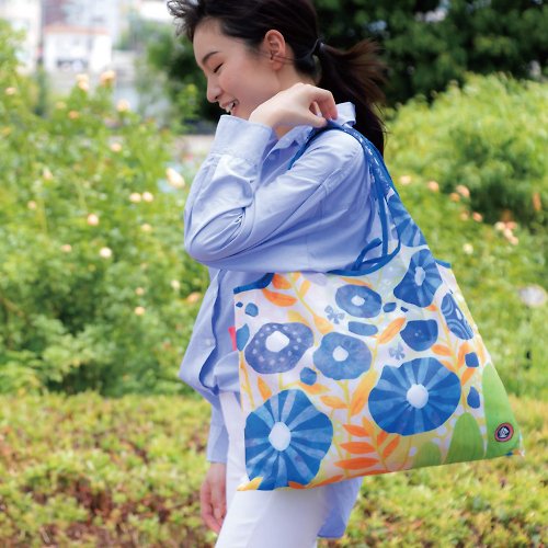 PRAIRIE_DOG 日本 Prairie Dog 設計包/環保袋/購物袋/手提袋 - 藍色花朵