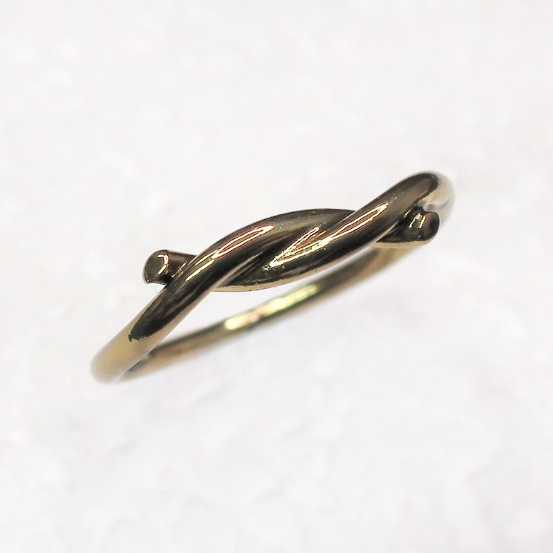 VIIART. Difficult. Vintage retro gold wild Korean small ring - แหวนทั่วไป - ทองแดงทองเหลือง สีทอง