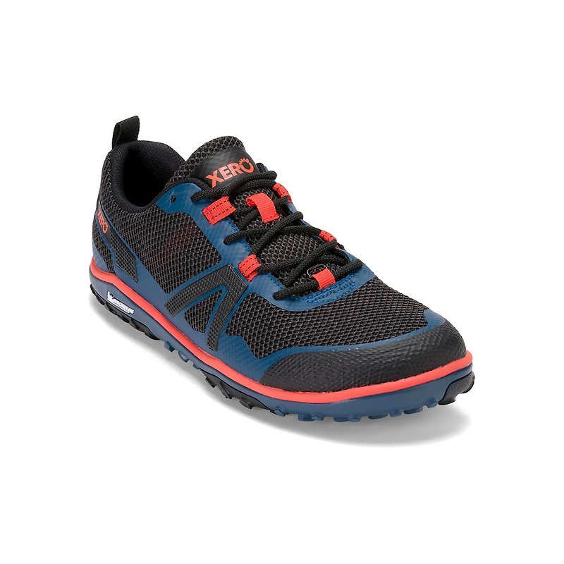 【Xero】Scrambler Low - Barefoot low-top hiking/trail running shoes-Military Blue/Orange-Men - รองเท้าวิ่งผู้ชาย - วัสดุอื่นๆ สีน้ำเงิน