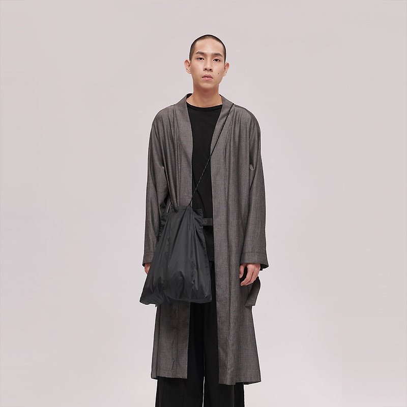 TRAN - Modified and long coat - Men's Coats & Jackets - Cotton & Hemp Gray