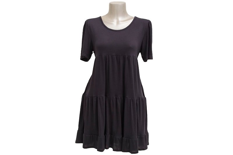 Tiered Ruffle Dress <Black> - One Piece Dresses - Other Materials Black