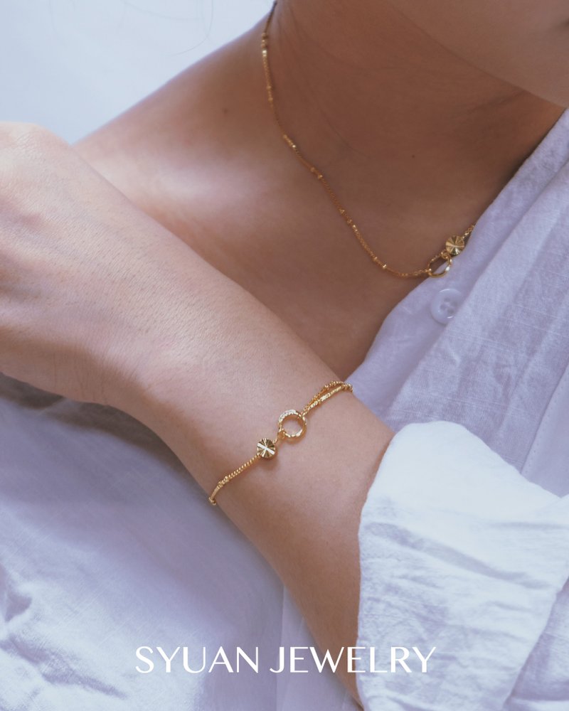 SYUAN JEWELRY | Be around me— 鍍18K鋯石手鍊 - 手鍊/手環 - 其他金屬 
