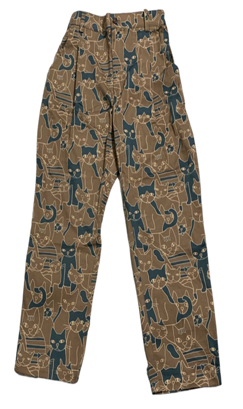 Cotton & Hemp Women's Leggings & Tights Multicolor - cat print pants