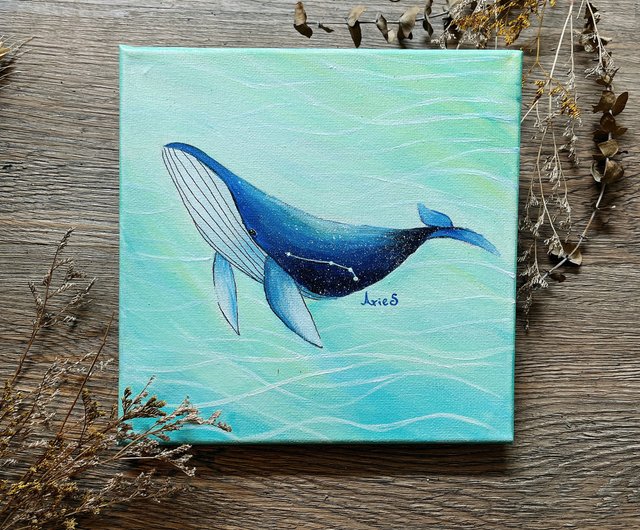 セール専門店 油彩画 クジラの絵 - 美術品・アンティーク・コレクション