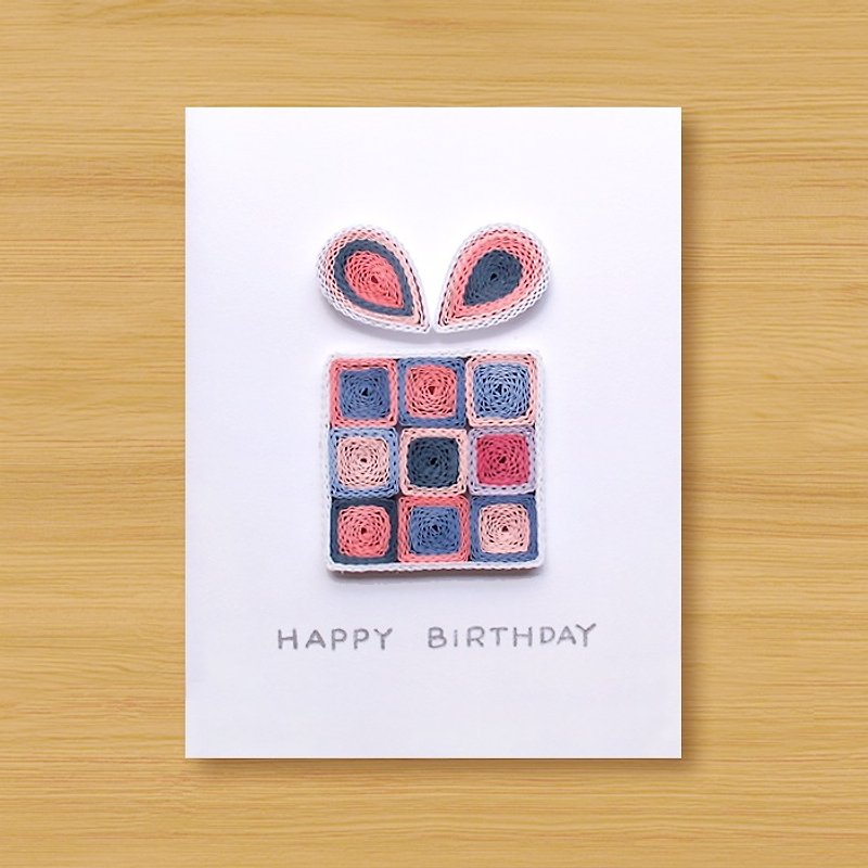 手作りロール紙カード_シュガーキューブギフトボックス_D ...誕生日カード、ありがとうカード、おめでとうカード - カード・はがき - 紙 ピンク