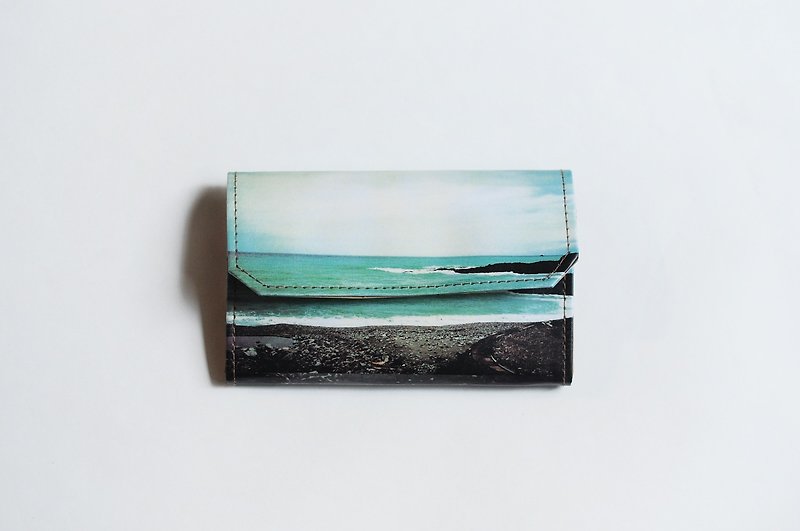 小紙包/卡片零錢包 - 攝影系列/不寂寞的海 - 散紙包 - 紙 藍色