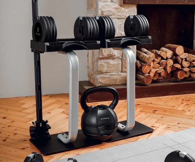 バーベルラック 高さ調整可能 ブラック Pure Series 5.6 / 11.3 / 12.5kg 調節可能なダンベルラック