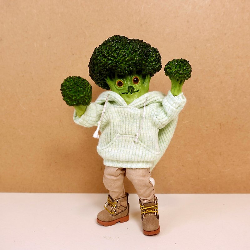 1:12 [Broccoli] movable joint doll - Stuffed Dolls & Figurines - Resin Green