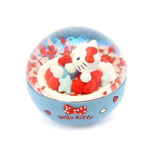 JARLL 讚爾藝術 Hello Kitty 珍愛 水晶球擺飾 生日情人節告白聖誕禮物 療癒紓壓