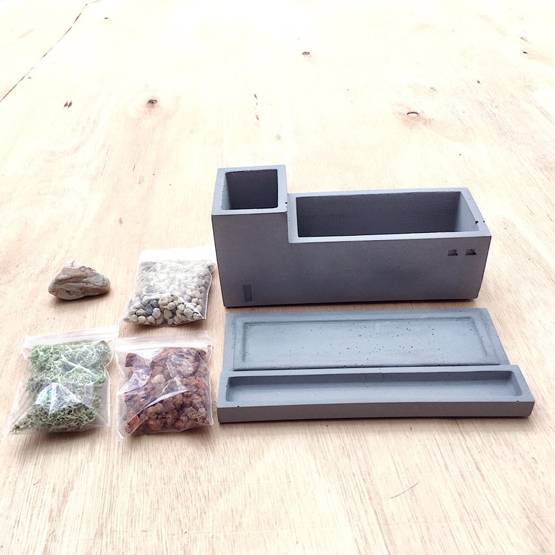 Cement Storage Gray - | Cement Green Factory| Stationery Storage (Excluding Plants and Soil)|