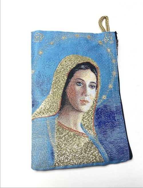 Holy Land blessing 來自聖地的祝福 土耳其 進口畫卷 聖母聖像 多功能 萬用袋 零錢袋 81602
